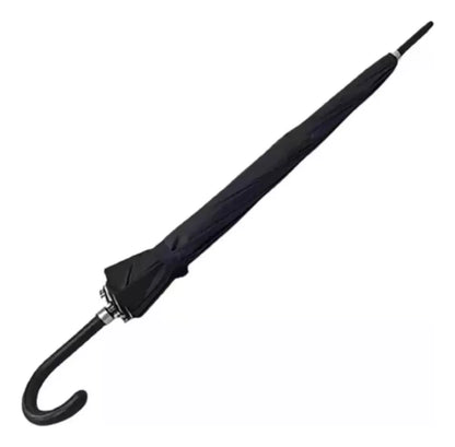Paraguas Lluvia Plegable Grande Lluvia Negro 16 Varilla 90cm