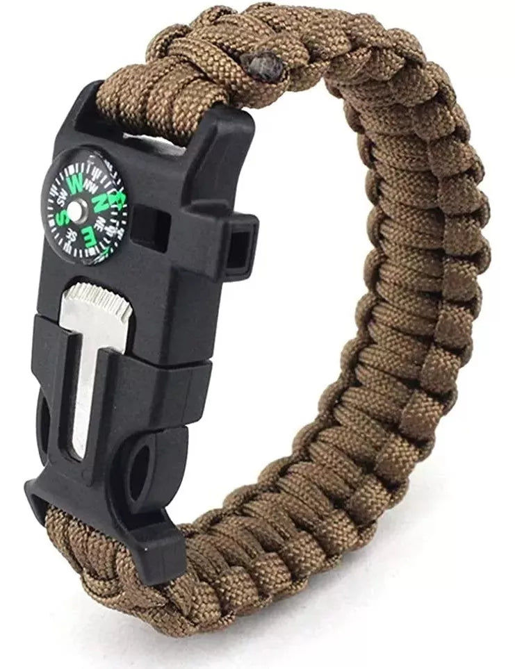 Pulsera Paracord Treking Y Escalada Supervivencia 5 En 1