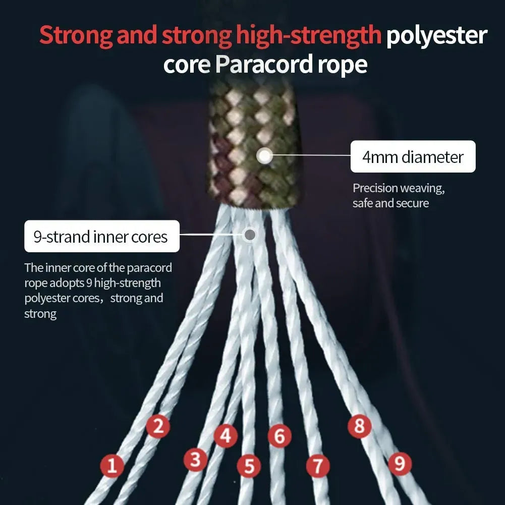 Cuerda Paracord Rollo 100 Metros 550 Cuerda Escalada Camping