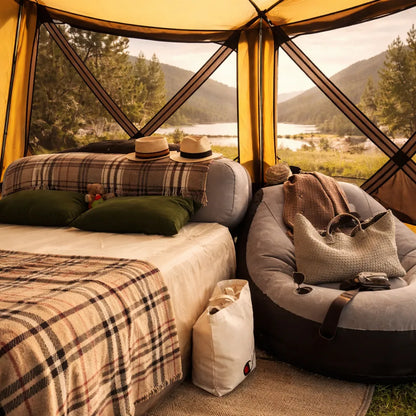 Carpa Camping 4 Estaciones Tienda 6 Personas 360x360x225cm