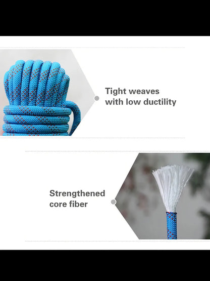 Cuerda Seguridad Cuerda Rescate A.resistencia +Mosquetones 20mt