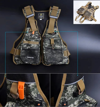 Chaleco Pesca Salvavidas Ajustable Chaleco Multifuncional