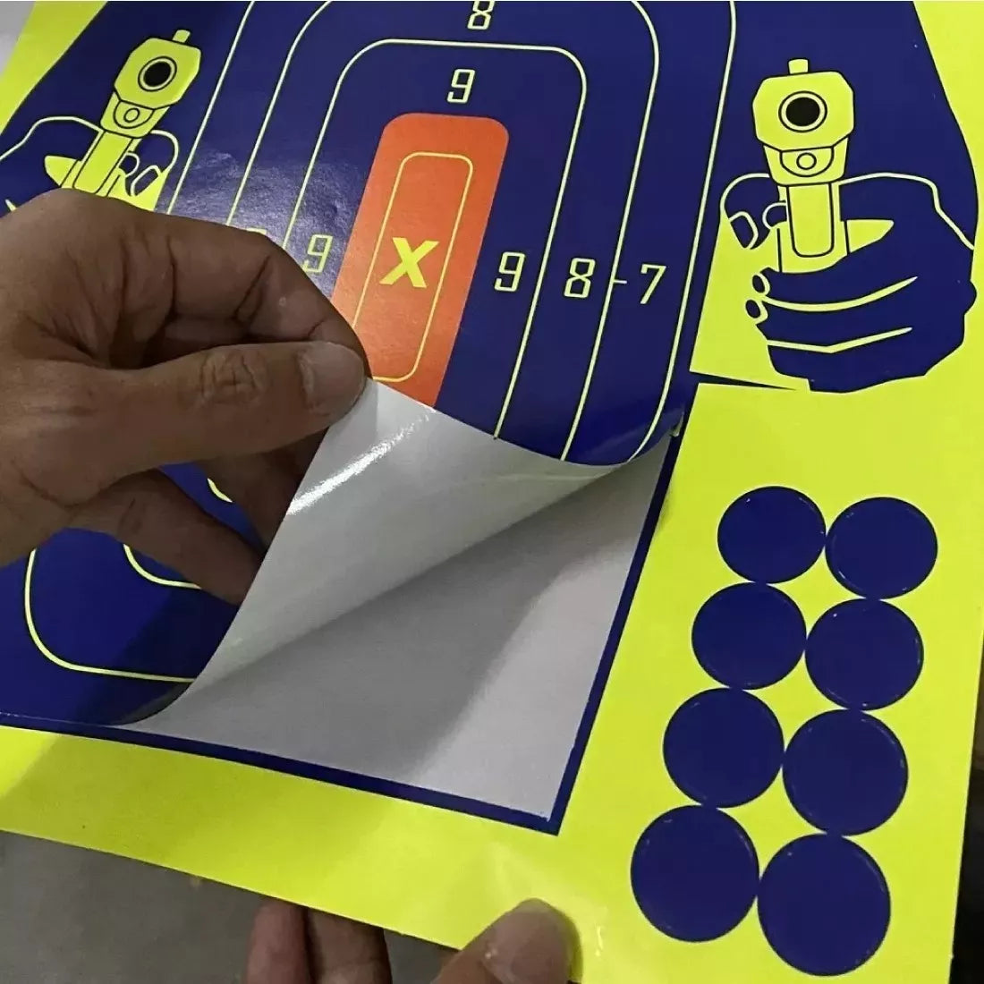 10 Target Adhesivo Rifle Aire Diana Silueta Rifle De Poston