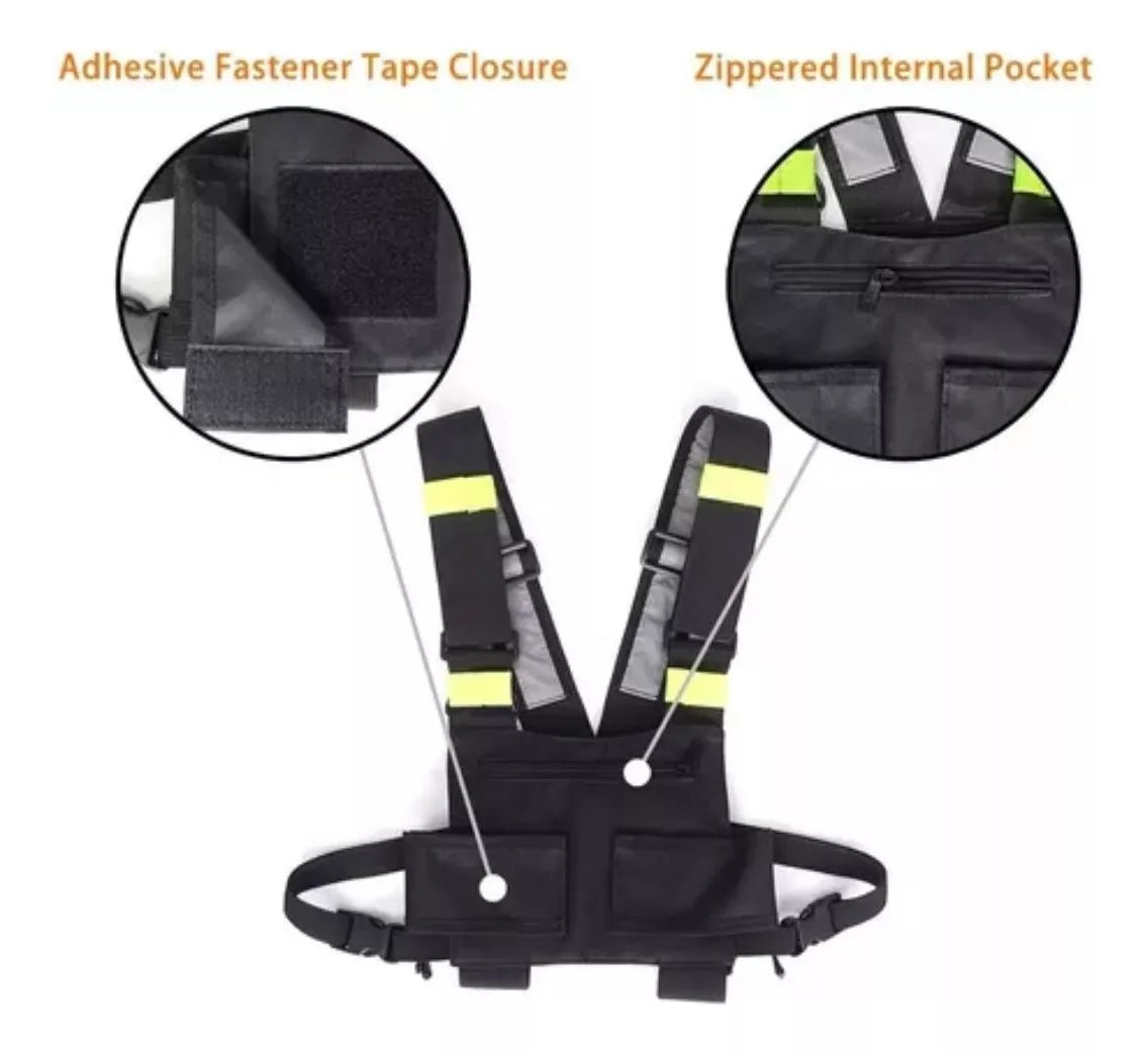Chaleco Radio Airsoft Arnes Reflectante