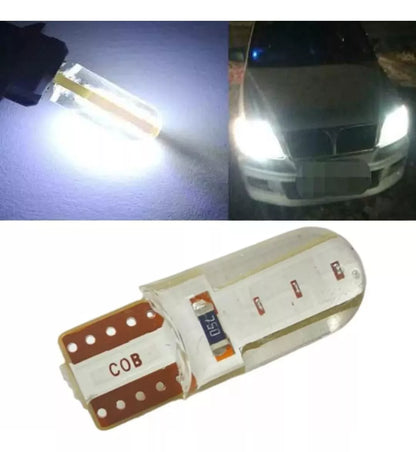 Set X2 Led Posicion T10 Siliconado Cambus Ampolletas Led 5w