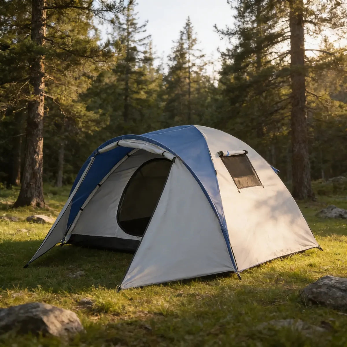 Carpa Camping Carpa Impermeable 3000mm 210tpu 100+215x215cm 3Personas