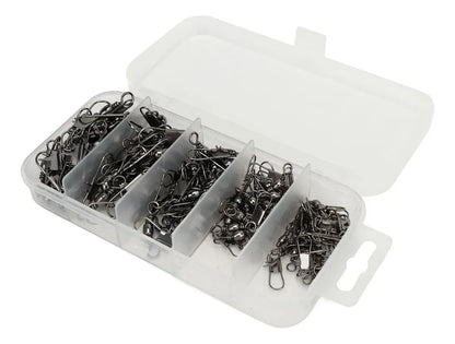 Caja Pesca 100 Snap Destorcedor Quitavueltas Accesorio Pesca Plateado