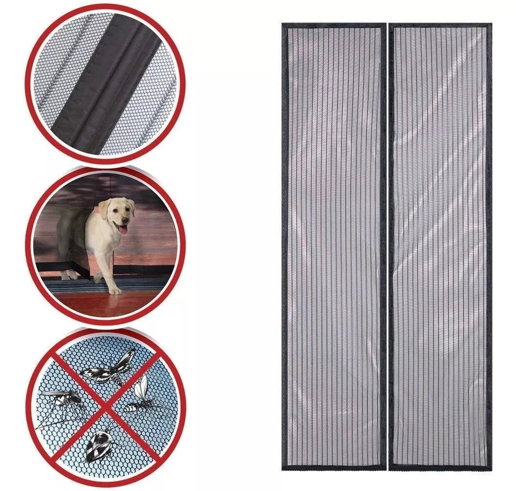 Cortina Puerta Malla Anti Mosquitos Malla Mosquitera 100x210