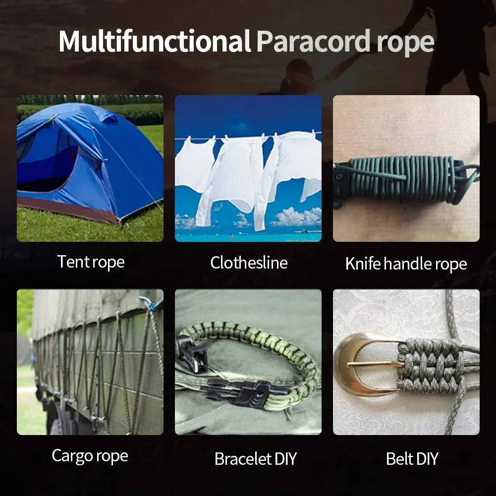 Cuerda Paracord Rollo 100 Metros 550 Cuerda Escalada Camping