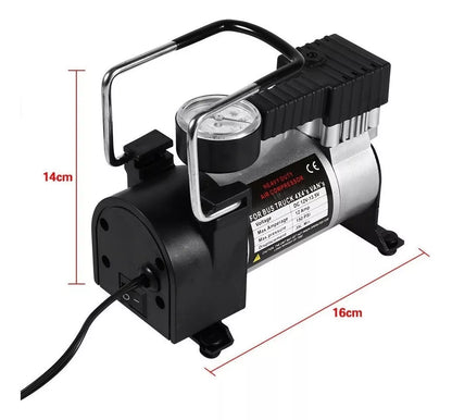 Compresor Aire 12v Compresor Metalico 12v Auto Moto 35l/min