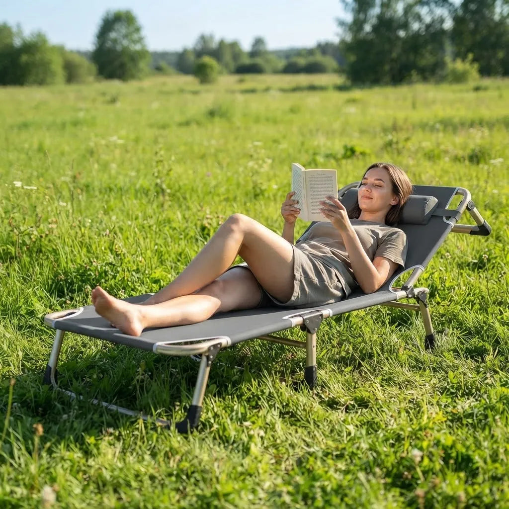 Silla Playa Plegable Cama Plegable Camping Reposera 190x68cm