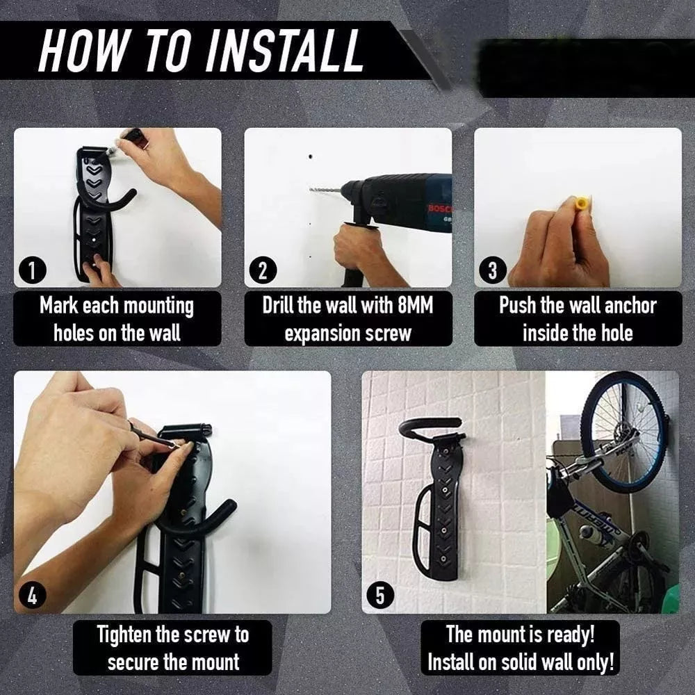 Gancho Para Bicicletas Soporte Muro Portabicicleta De Pared