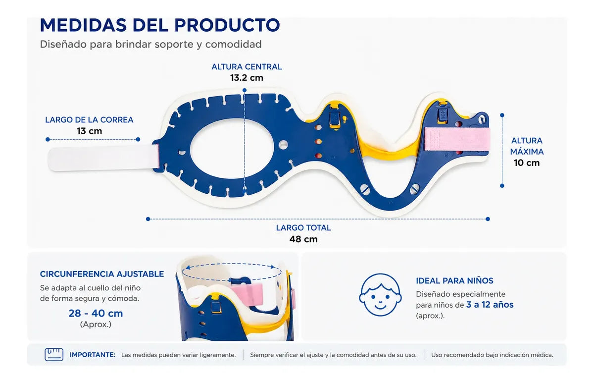 Collarin Ortopedico Cervical Pediatrico Collar Inmovilizador