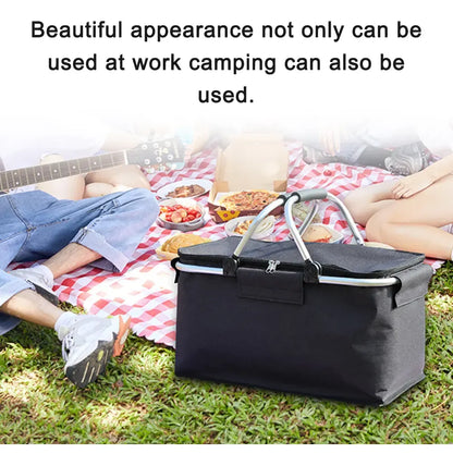 Canasto De Picnic Cesta Termica Picnic Impermeable 40x23x20