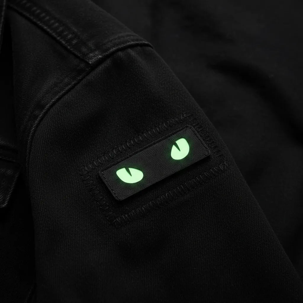 Parche Tactico Militar Parche Ojo Gato Fluorescente Velcro