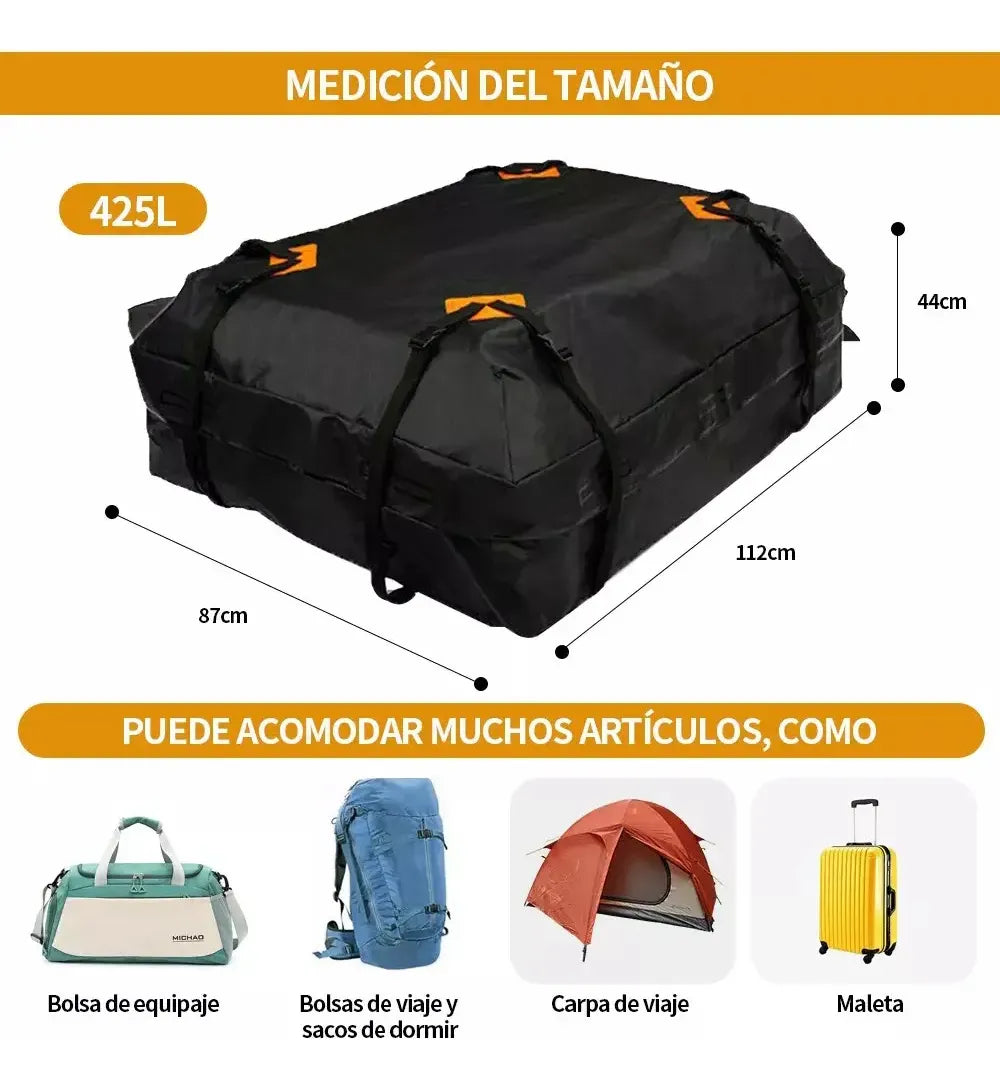 Bolso Portaequipaje Auto Bolso Auto Impermeable Techo 425lts