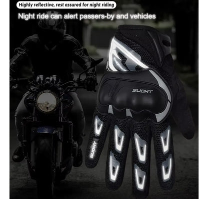Guantes Para Moto Bicicleta Con Protecciones Pantalla Tactil