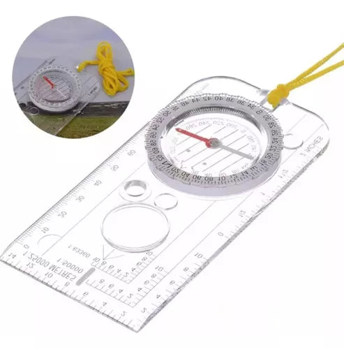 Brujula Regla 2en1 Camping Supervivencia Cartografia Regla