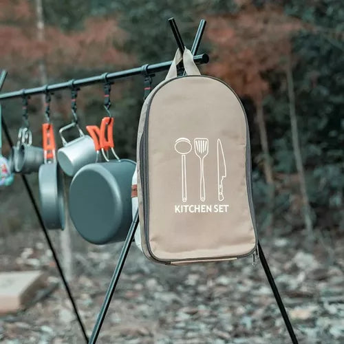 Set Utensilios Cocina Camping Accesorios Camping Outdoor 8pcs