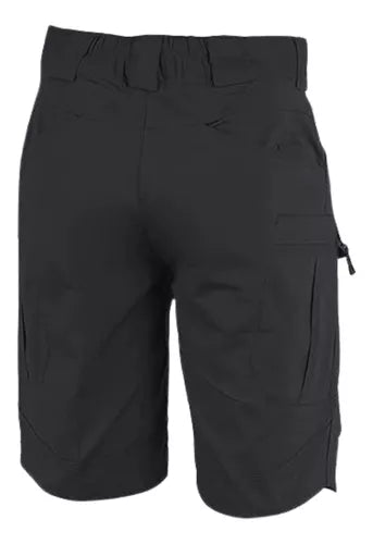Short Tactico Militar Outdoor Bermuda Cargo De Hombre Negro