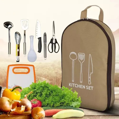 Set Utensilios Cocina Camping Accesorios Camping Outdoor 8pcs