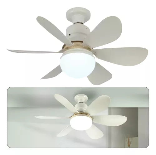 Ampolleta Ventilador Control Remoto E27 6 Aspas 60w 3tonos