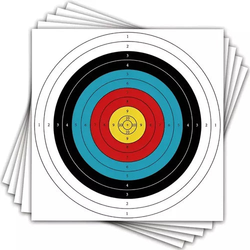 10x Blanco Arco Postones Pcp Target De Papel Tiro Al 60x60cm