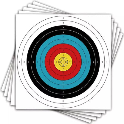 10x Blanco Arco Postones Pcp Target De Papel Tiro Al 60x60cm