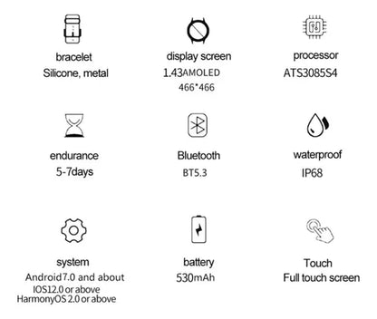 Smartwatch Deportivo Reloj Inteligente Amoled Smart Watch