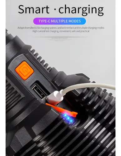 Linterna Led Linterna Potente Recargable Linterna Caza 1800l