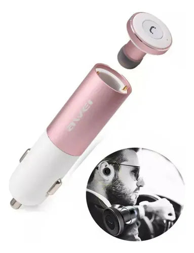 Cargador Auto Usb Manos Libres Carga Rapida Bluetooth Awei