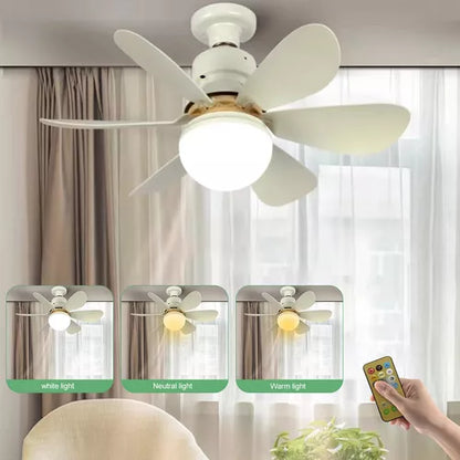Ampolleta Ventilador Control Remoto E27 6 Aspas 60w 3tonos