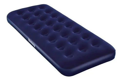 Colchon Inflable 1 Plaza Cama Inflable Dormir Color Azul