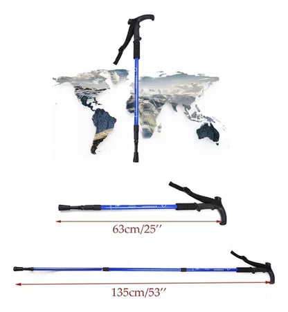 Pack 2 Bastones Trekking Baston Trekking Anti Shock 4tramos