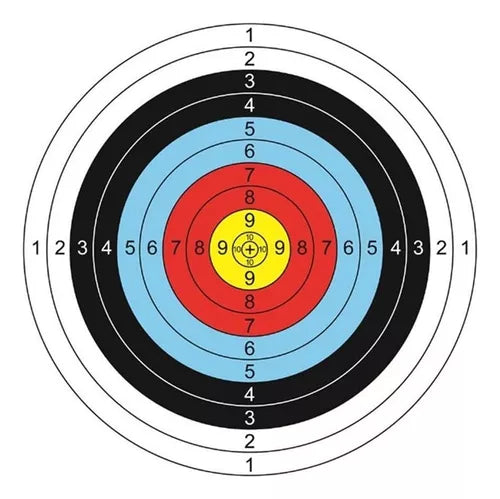 10x Blanco Arco Postones Pcp Target De Papel Tiro Al 60x60cm