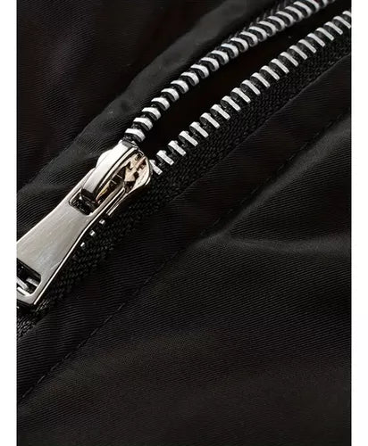 Chaqueta Aviador Chaqueta Bomber Impermeable Cazadora Negro Ziper