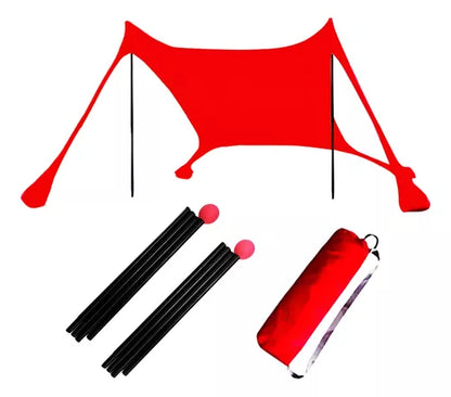 Toldo Solar Playa Lycra Estaca Parasol Portatil Refugio 3x3