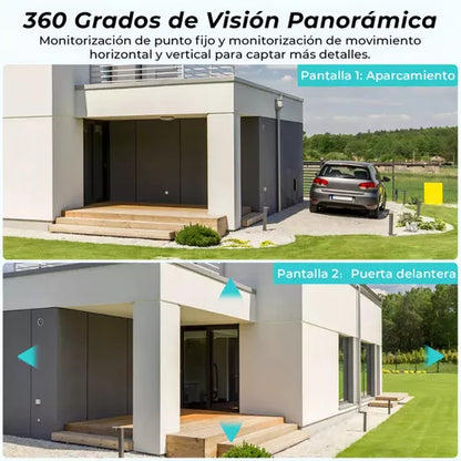 Camara Seguridad Wifi Camara Ptz Hd Luz Alarma Camara 360 Hd