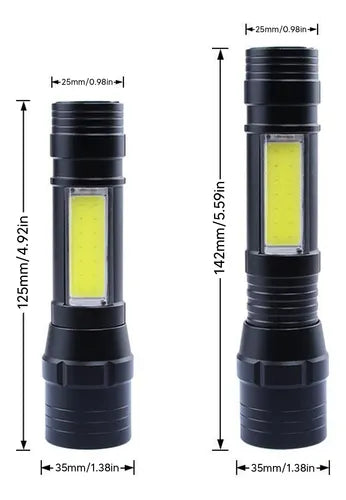 Linterna Led Cree Xml-t6 2000lumenes Zoom Usb Recargable doble led