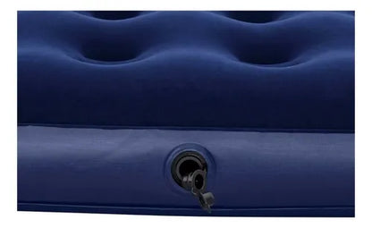 Colchon Inflable 1 Plaza Cama Inflable Dormir Color Azul