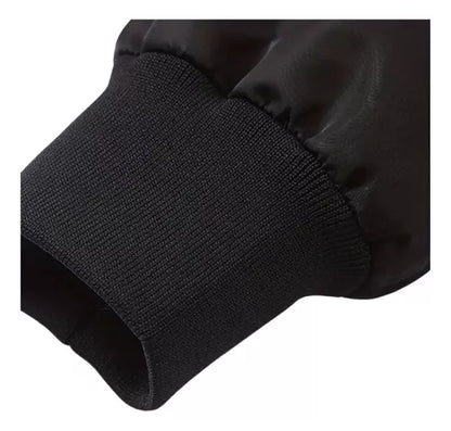 Chaqueta Aviador Chaqueta Bomber Impermeable Cazadora Negro Ziper