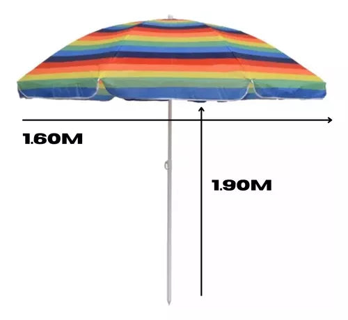 Sombrilla Playa Quitasol Paraguas Sombrilla Verano 160cm