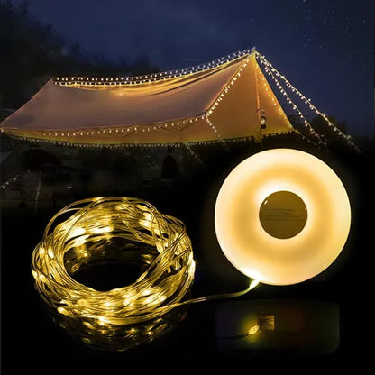 Lampara Camping Guirnalda Tira Led 10m Luz Recargable 5modos