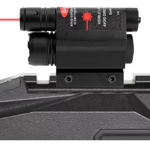 Laser Tactico Linterna Tactica Pistola Fusil Riel 20mm 2en1