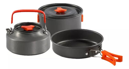 Set Ollas Outdoor Camping Cocinilla Utensilios Ds-308