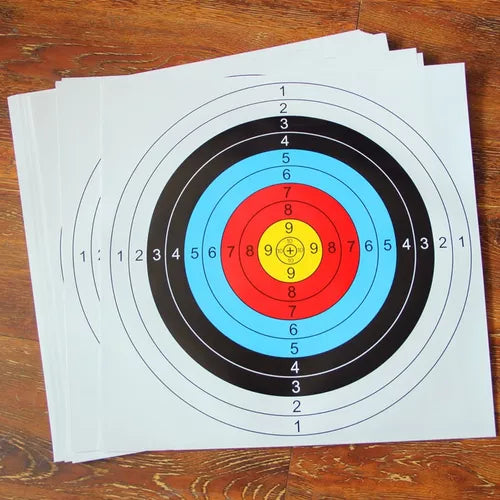 10x Blanco Arco Postones Pcp Target De Papel Tiro Al 60x60cm