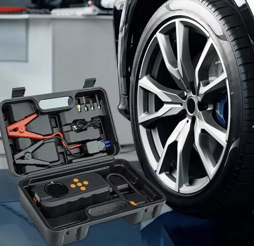 Kit Partidor Bateria 12v Inflador Neumaticos Multiuso 150psi