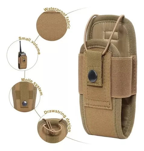 Pouch Porta Radio Molle Pouch Tactico Porta Radio Airsoft Negro