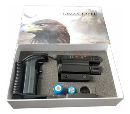 Laser Tactico Linterna Tactica Pistola Fusil Riel 20mm 2en1