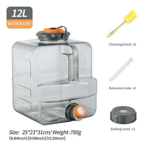 Cubo Contenedor De Agua Camping Bidon De Agua Portatil 12lts